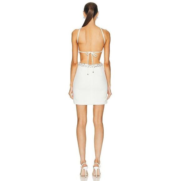 NWT PATBO Hand-beaded Halterneck Mini Dress US 2 $995 - Picture 3 of 11